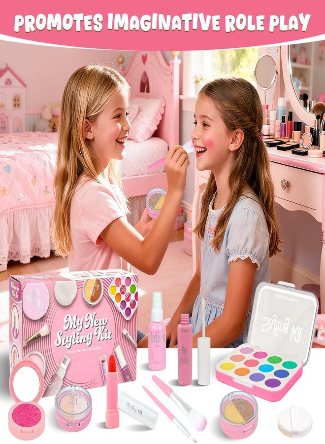 Lovinkiki Fake Makeup Kits Toys for Girls 3 4 5 Years Old, Pretend Play Makeup Cosmetic Toys for Girls Birthday 3-5 Years Old - Image 5